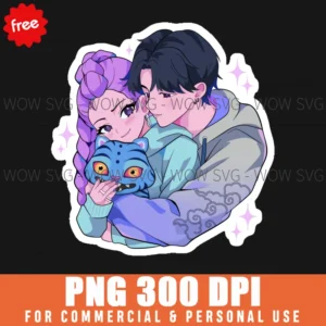 Free Character Embrace With Tiger Png - Demon X Hunters