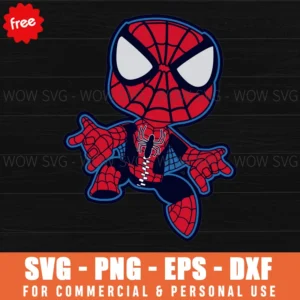 Free Spiderman Jumping Zipper Suit Svg