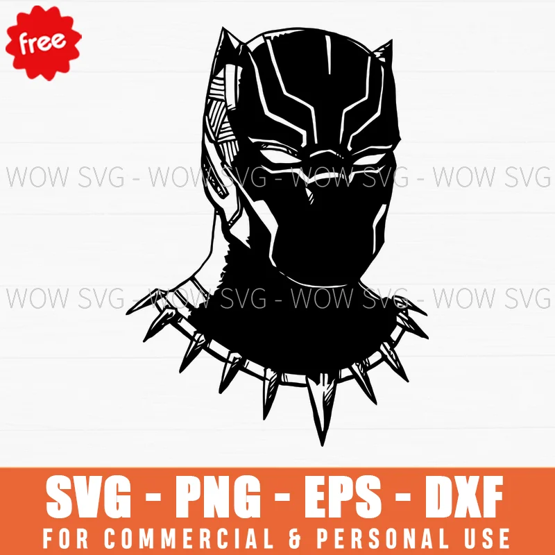 Free Black Panther Mask Silhouette Svg