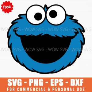 Free Cookie Monster Face Svg