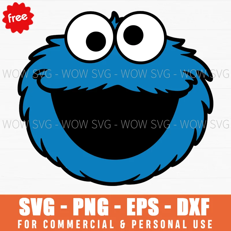 Free Cookie Monster Face Svg