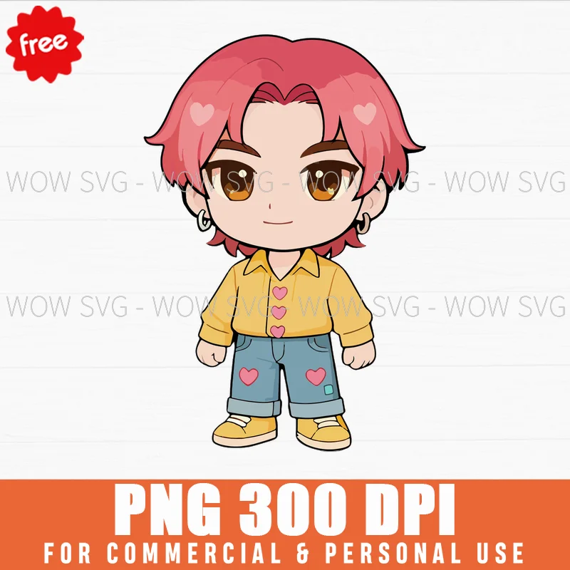 Free Heart Pattern Kpop Demon Hunters Png