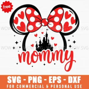 Free Mommy Mouse Hearts Svg