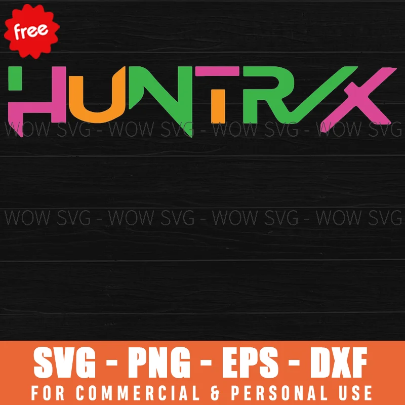 Free Colorful Huntrx Wordmark Svg
