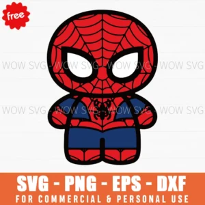 Free Chibi Spiderman Full Color Svg