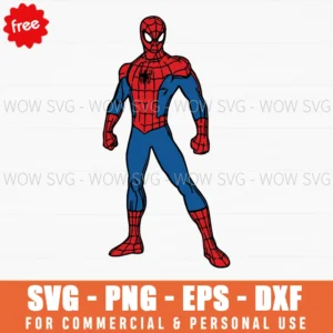 Free Spiderman Standing Hero Svg