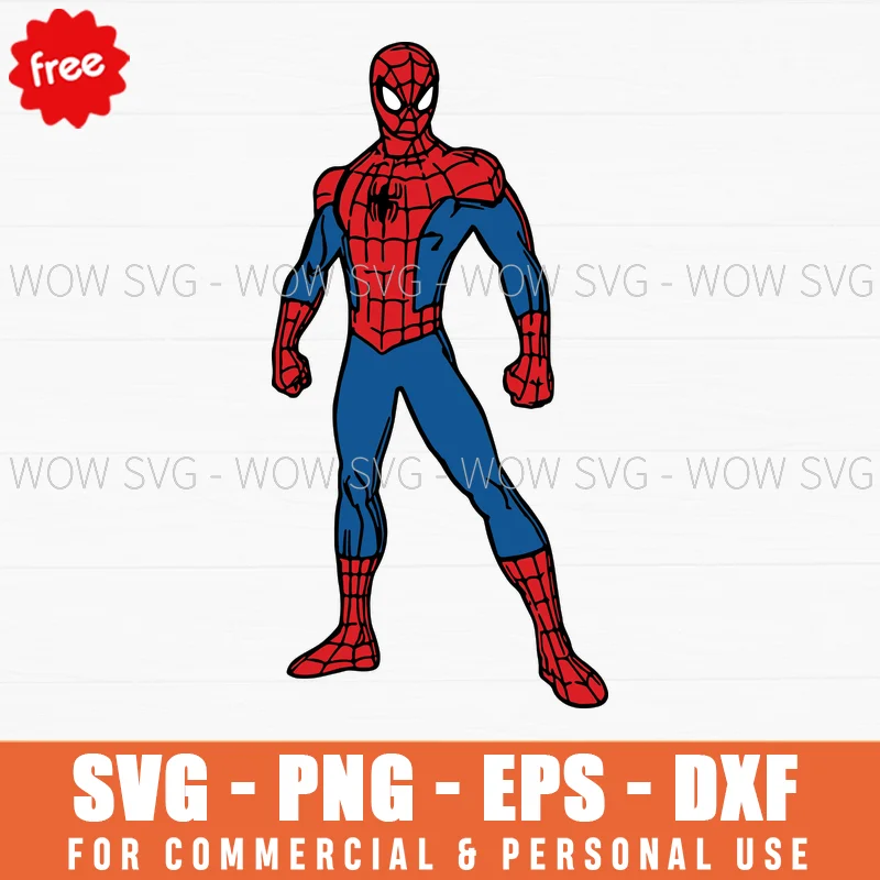 Free Spiderman Standing Hero Svg