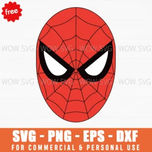 Free Spiderman Face Mask Svg
