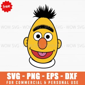 Free Bert Sesame Street Face Svg