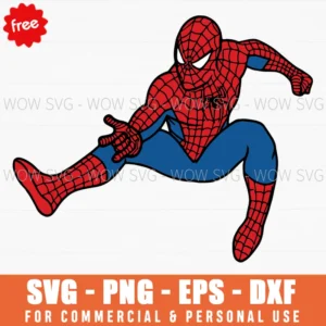 Free Spiderman Action Pose Svg