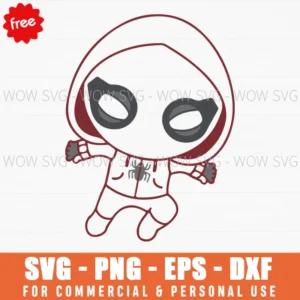 Free Chibi Miles Morales Hoodie Svg