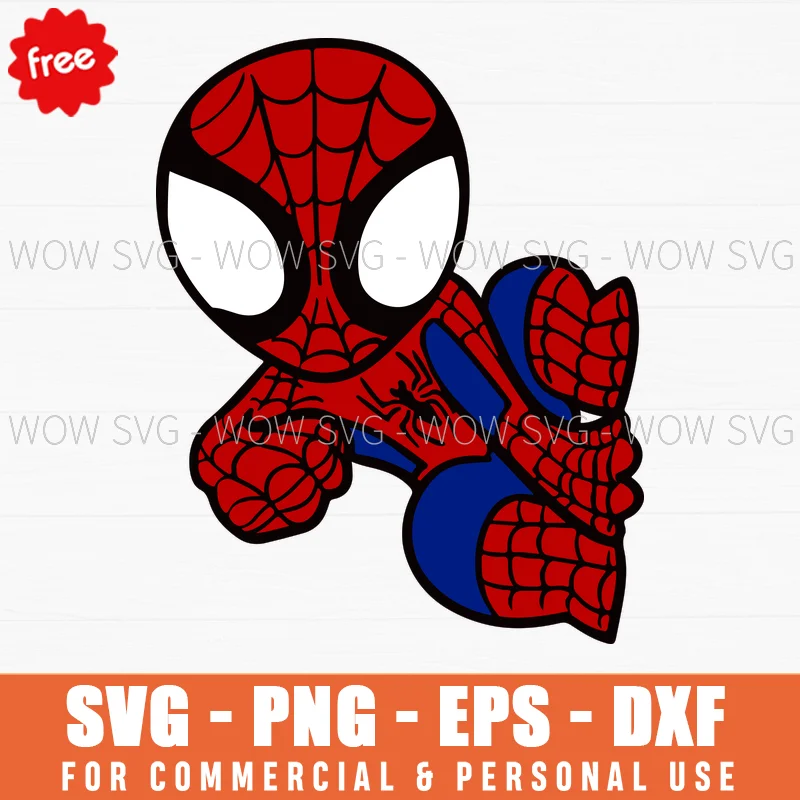Free Chibi Spider-Man Action Pose Svg