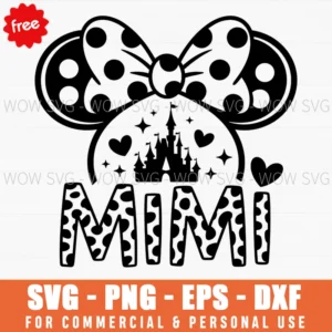 Free Mimi Mouse Ears Castle Svg