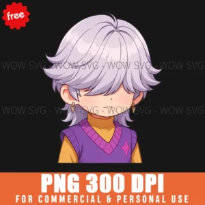 Free Lavender Hair Demon Hunters Chibi Png