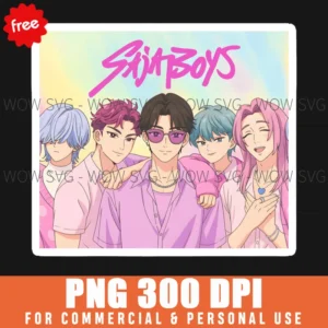 Free Anime Group Portrait Png - Kpop Demon Hunters