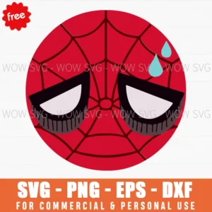Free Worried Spider-Man Mask Svg