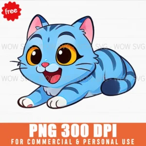 Free Happy Blue Cat Demon X Hunters Png