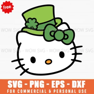 Free Hello Kitty Leprechaun Hat Svg