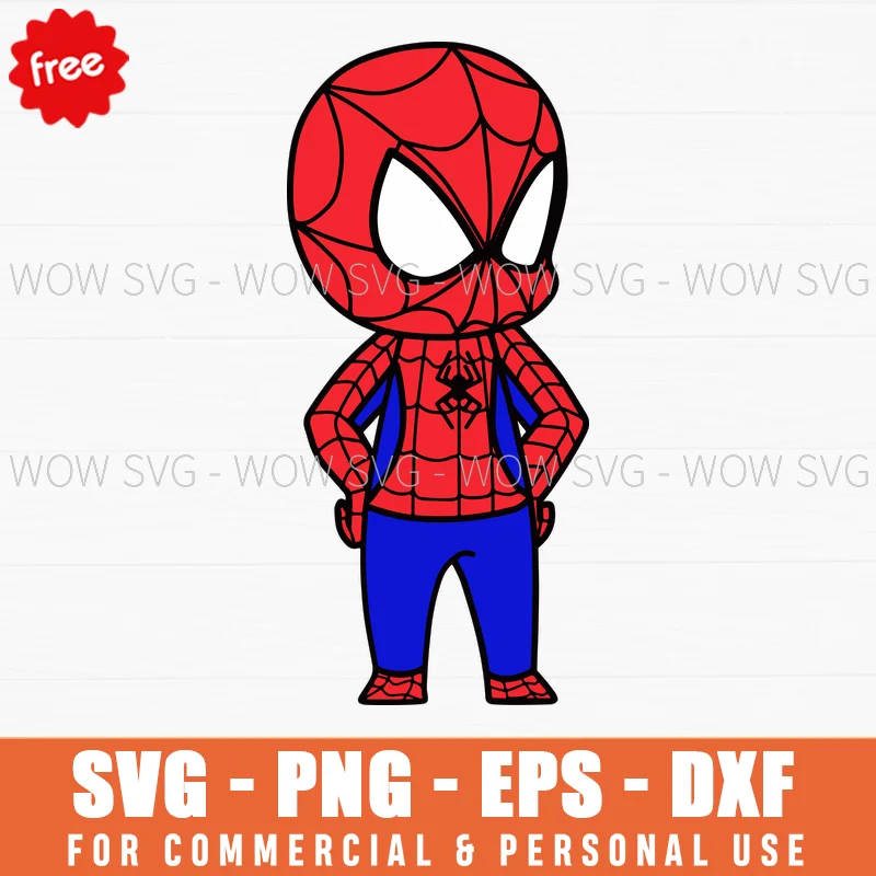 Free Cute Spider-Man Standing Pose Svg