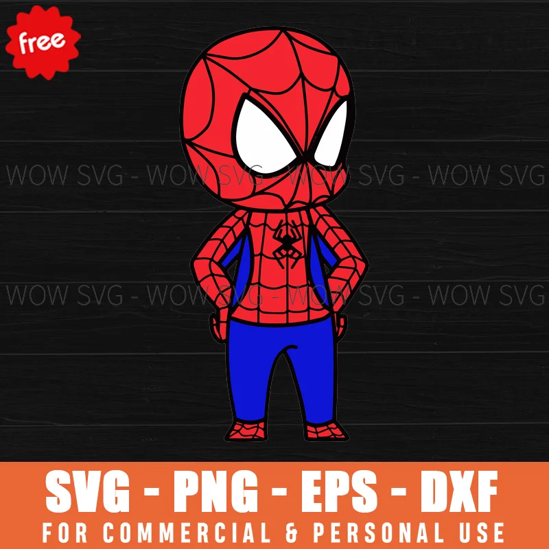 Free Spiderman Hands On Hips Chibi Svg