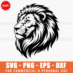 Free Majestic Lion Head Svg