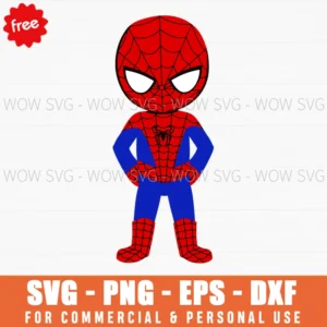 Free Standing Spiderman Hero Svg