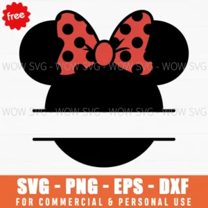 Free Minnie Mouse Split Frame Svg