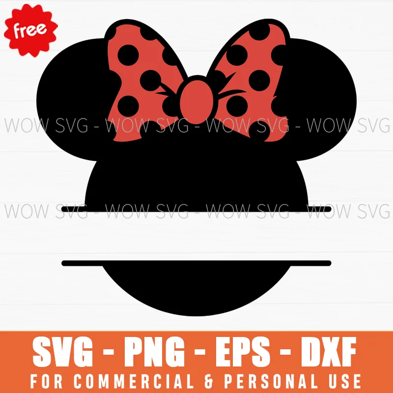 Free Minnie Mouse Split Frame Svg