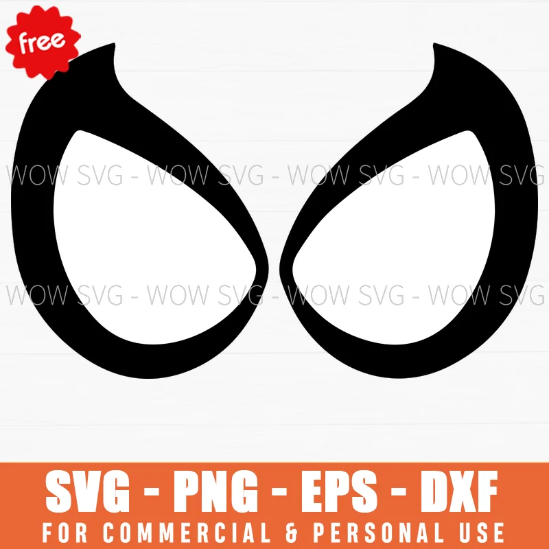 Free Spider-Man Eyes Mask Svg
