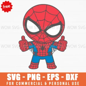 Free Chibi Spider-Man Thumbs Up Svg