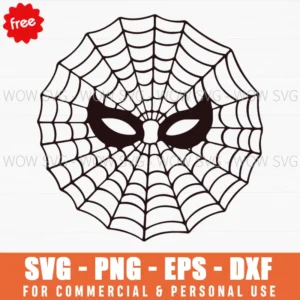 Free Spiderman Eyes On Circular Web Outline Svg