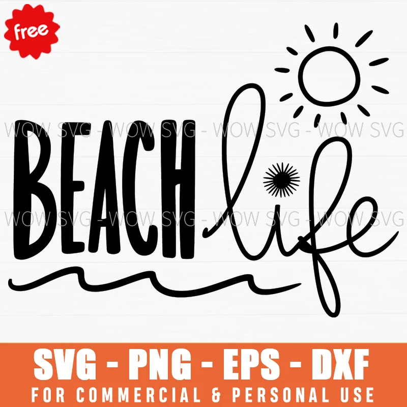 Free Sunny Beach Life Svg