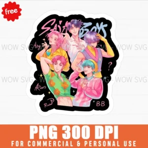 Free Colorful Character Lineup Png - Demon X Hunters