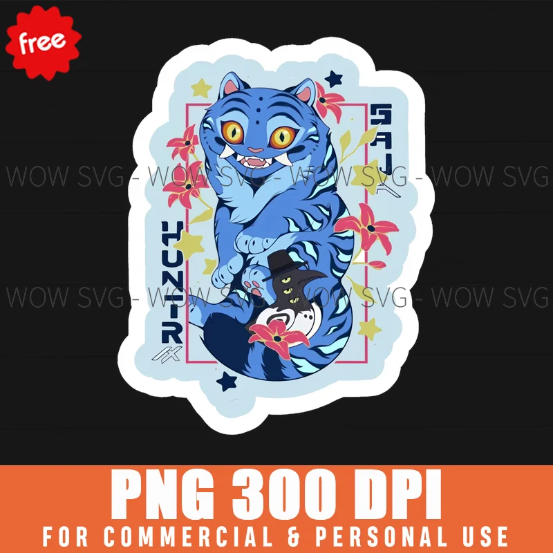 Free Blue Tiger Guardian Png - Demon Hunters