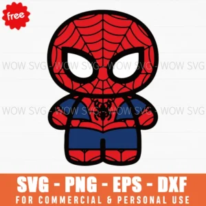 Free Minimalist Spider-Man Chibi Svg