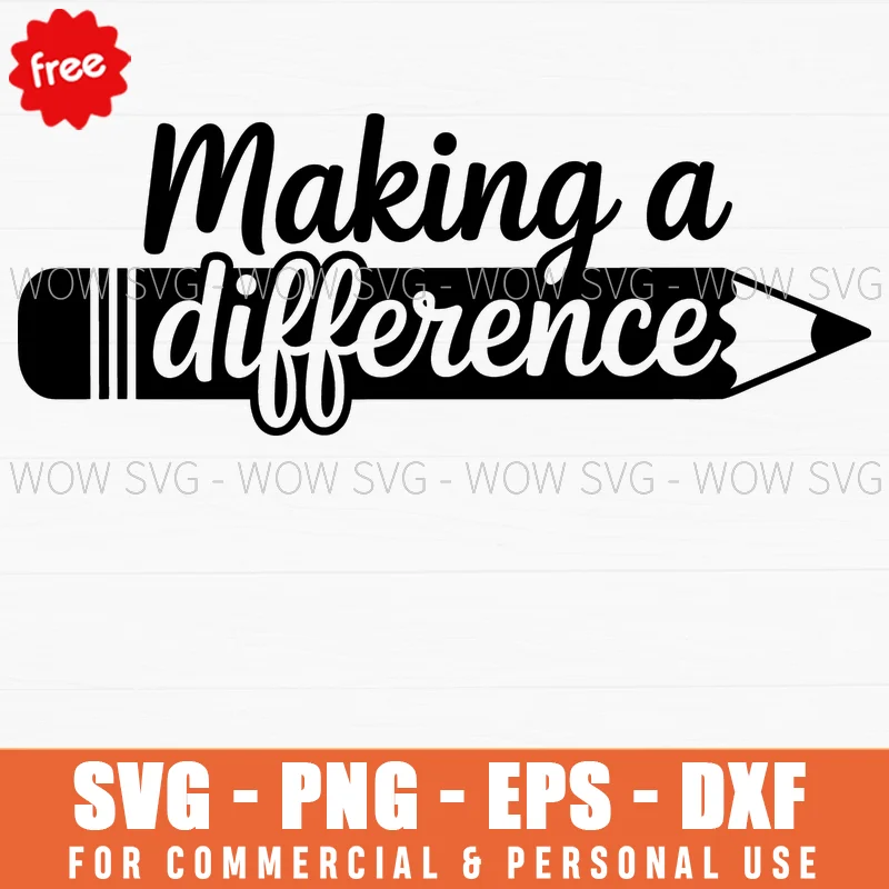 Free Making A Difference Pencil Svg