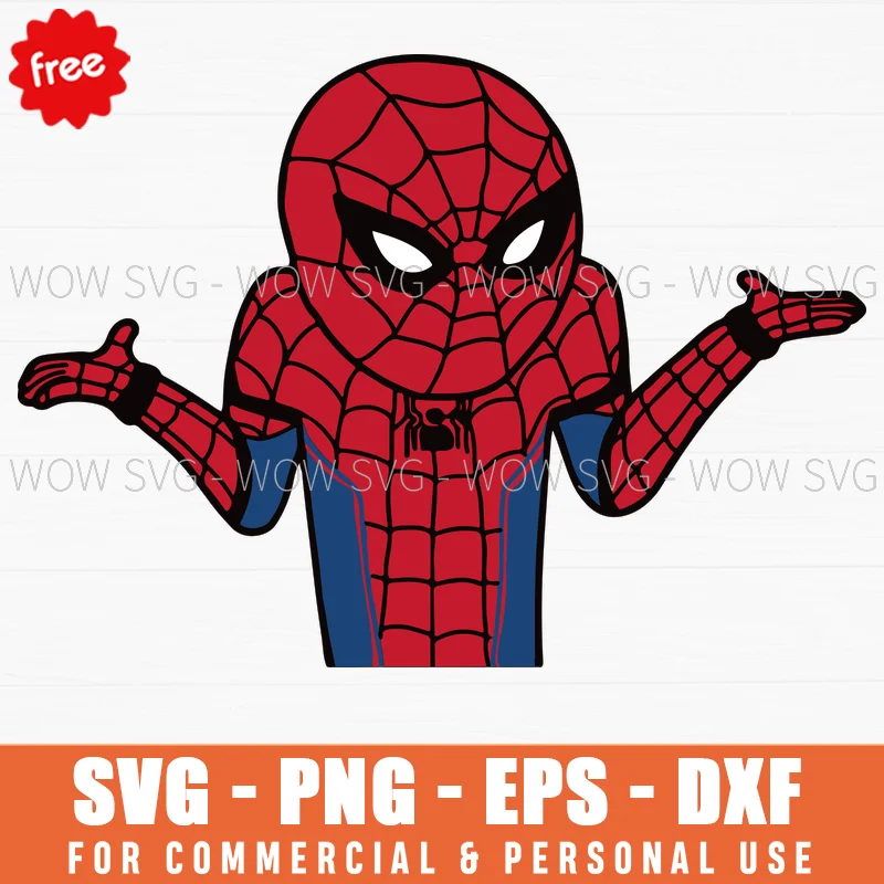 Free Spiderman Shrugging Meme Svg