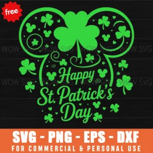 Free Happy St. Patrick’S Day Mouse Svg