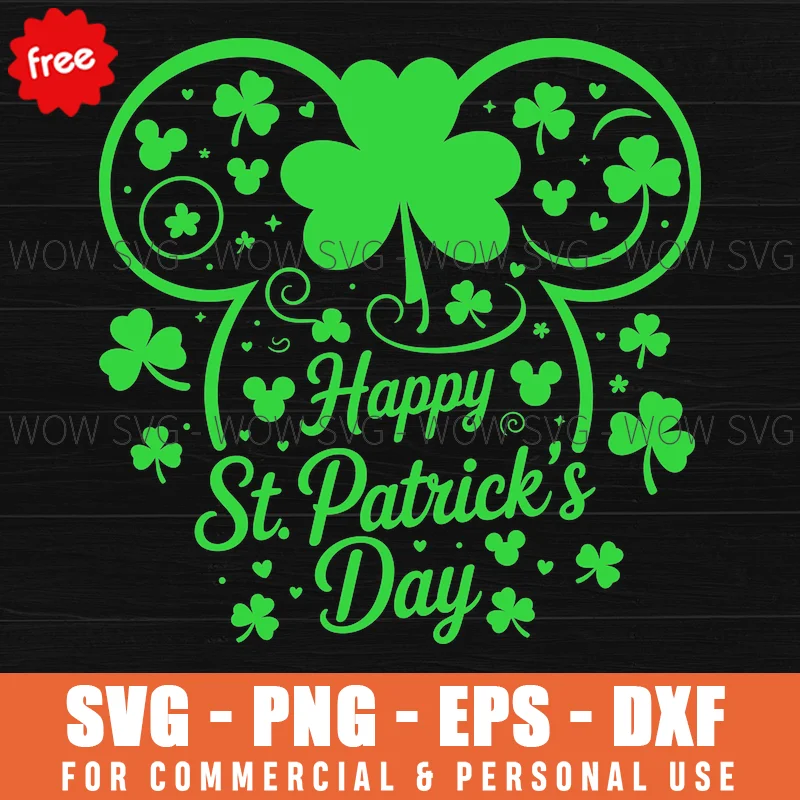 Free Happy St. Patrick’S Day Mouse Svg