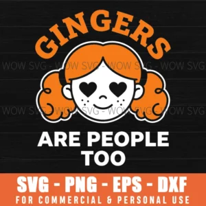 Gingers Are People Too Red Hair Girl Pigtails Svg Png