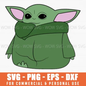 Chubby Baby Alien In Green Robe Svg Png