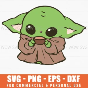 Baby Alien Drinking Soup Or Cocoa Svg Png