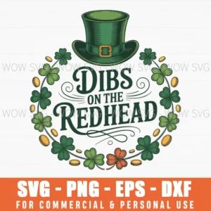 St Patrick'S Day Baby, Dibs On The Redhead, Funny St. Paddy'S Svg Png