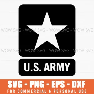 Us Army Military Official Seal Five Point Star Emblem Vector Svg