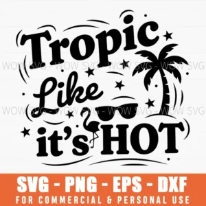 Tropic Like Its Hot Summer Palm Tree Flamingo Glasses Svg