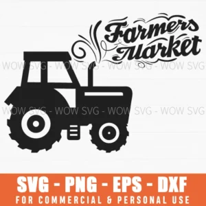 Farmers Market Tractor Svg Png Vintage Agriculture