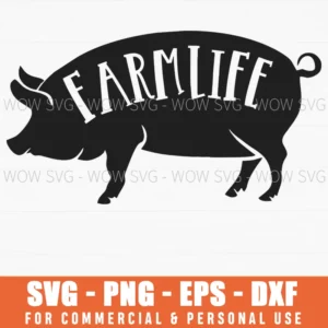 Farm Life Pig Silhouette Svg Png Livestock Agriculture