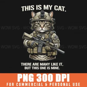 Funny Military Feline Soldier Creed Cat Army Quote Humor Png