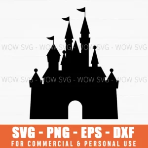 Castle Silhouette Fairytale Magical Princess Kingdom Dream Svg