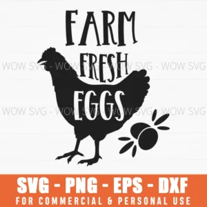 Farm Fresh Eggs Chicken Svg Png